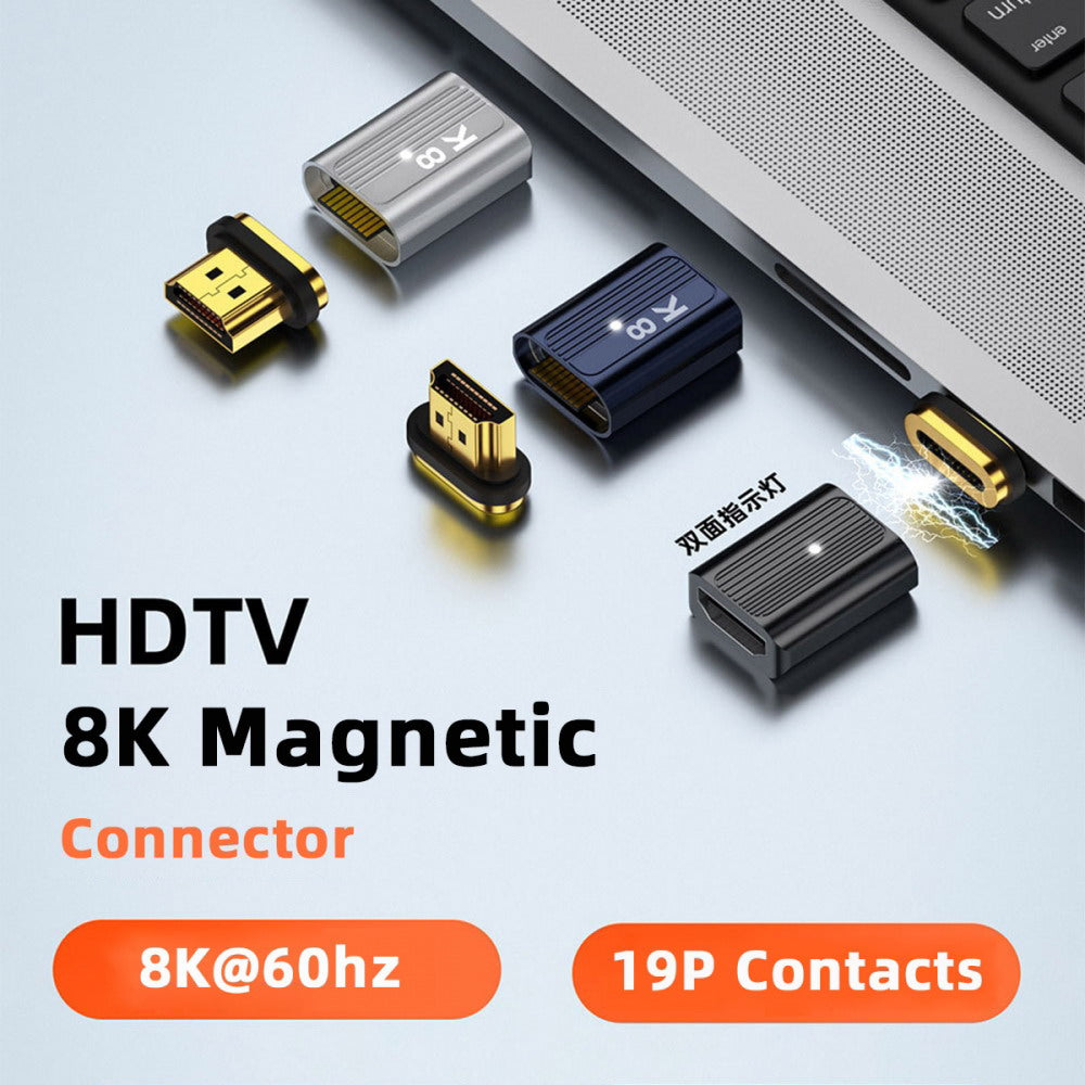 Chenyang Magnetic Connector 8K Type-A HDMI 2.1 Male to Female Straight Video Adapter for Laptop HDTV HD-042-MF