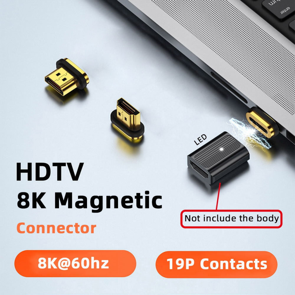 Chenyang Magnetic Separate Connector 8K Type-A HDMI 2.1 Male Straight 19Pin Contacts Video Adapter for Laptop HDTV HD-042-AM