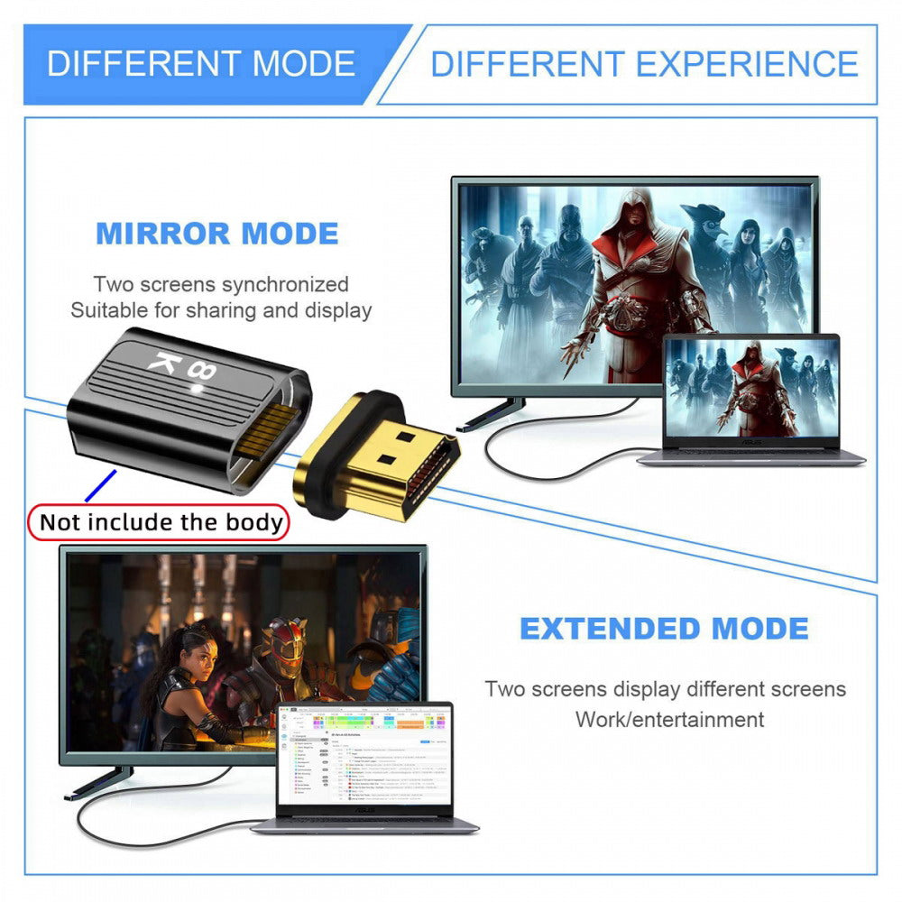 Chenyang Magnetic Separate Connector 8K Type-A HDMI 2.1 Male Straight 19Pin Contacts Video Adapter for Laptop HDTV HD-042-AM