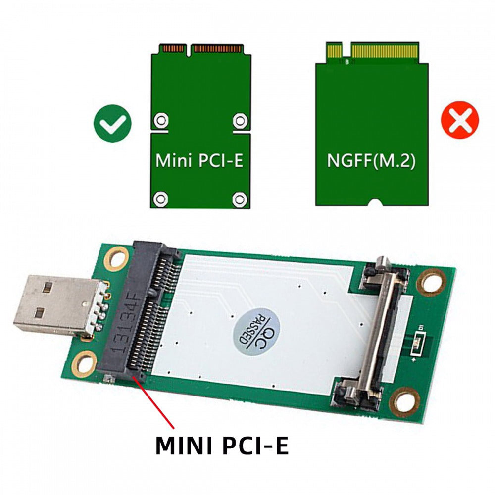 Chenyang Mini PCI-E Wireless WWAN to USB Adapter Card with SIM Card Slot Module Testing Tools EP-042