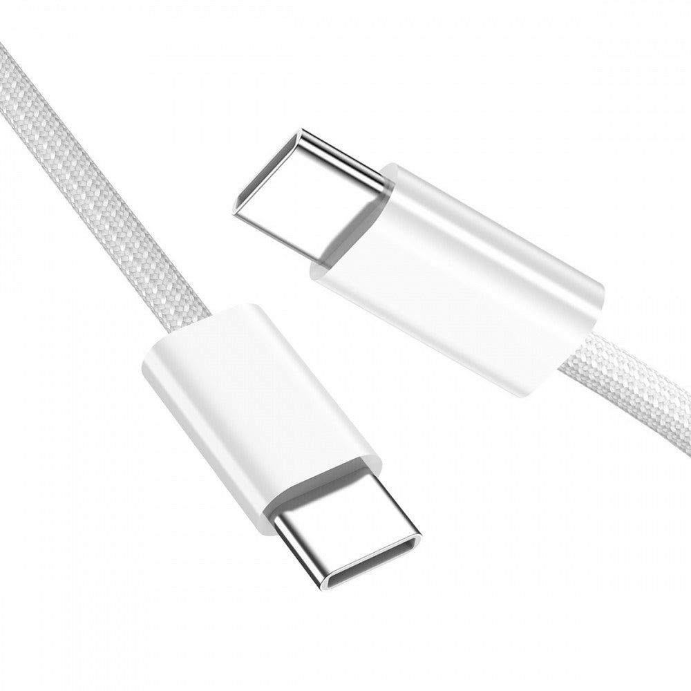 Chenyang USB-C Type C Male to Male PD 27W 65W Power 480Mbps Data Cable White Sleeve for Phone & Tablet & Laptop UC-072-SL