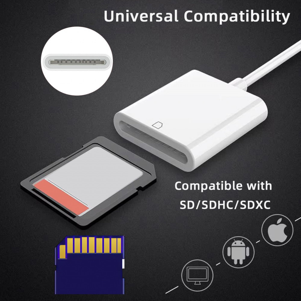 Chenyang USB 2.0 Type C USB-C to Standard SD SDXC SDHC Card Reader Adapter Compatible with Macbook Laptop Tablet Phone UC-155-SD001