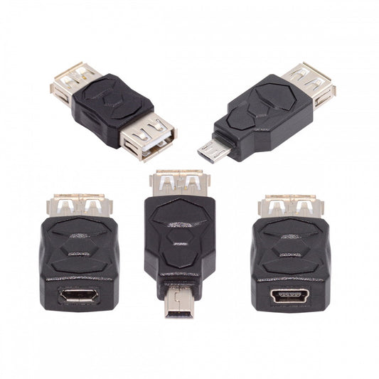 Chenyang 5pcs/lot Micro USB 2.0 OTG Mini USB 5Pin Type-A Male to Female Data Charge Adapter U2-006-AF