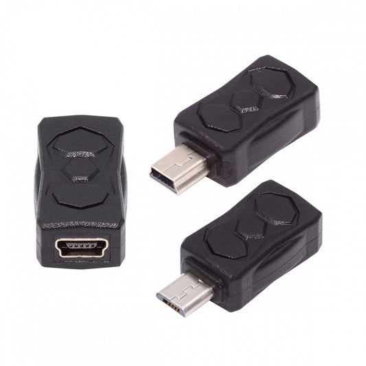 Chenyang 3pcs/lot Micro USB 2.0 to Mini USB 5Pin Male to Female Extension Data Power Adapter U2-006-MM