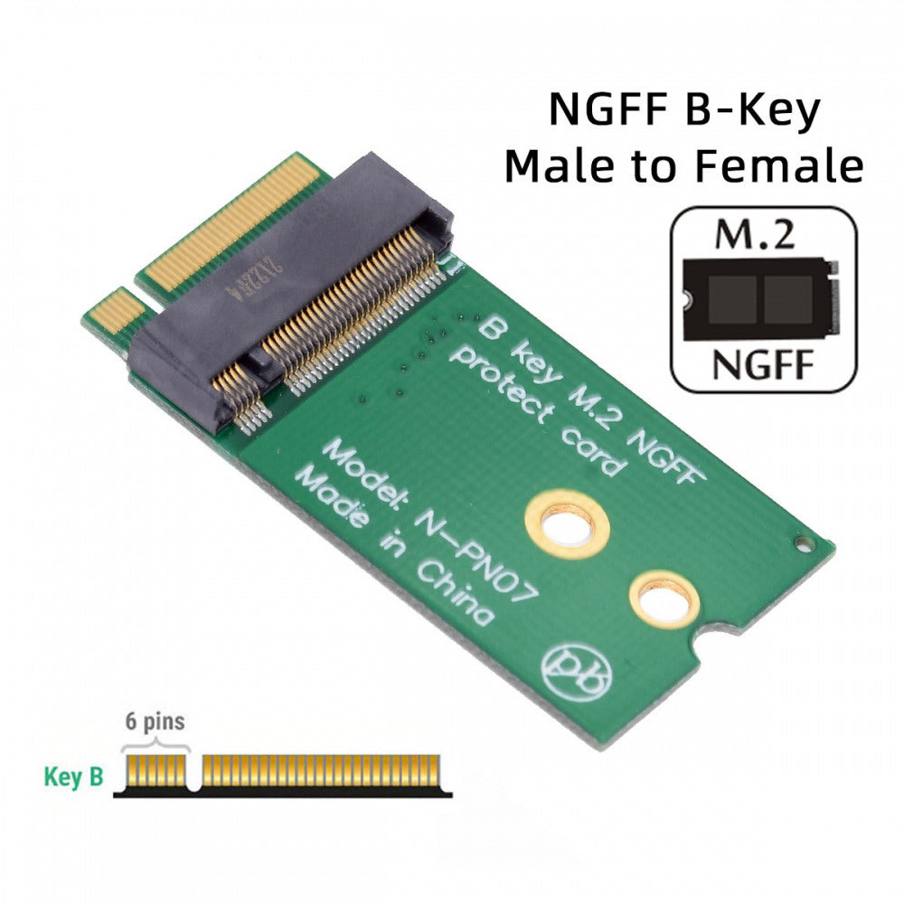 Chenyang NGFF B-Key 22x30mm to 22x42mm Male to Female Extension Adapter for 2230 SSD LTE Card SA-068-BKEY