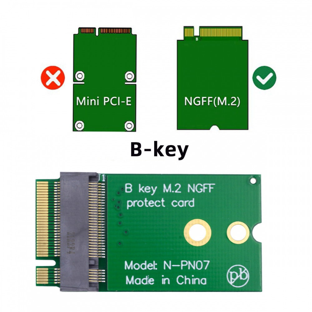 Chenyang NGFF B-Key 22x30mm to 22x42mm Male to Female Extension Adapter for 2230 SSD LTE Card SA-068-BKEY