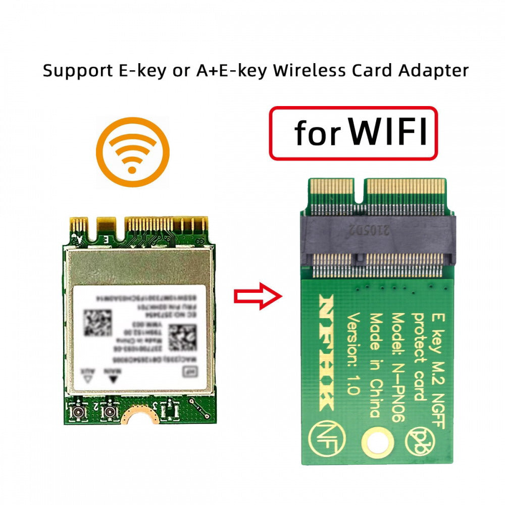 Chenyang NGFF E-Key A+E Key 22x30mm to 22x42mm Male to Female Extension Adapter for Wireless Card SA-068-EKEY