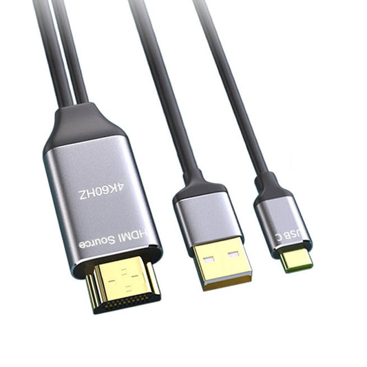 Chenyang Reversible HDMI 1.4 Source to USB 3.1 Type C USB-C Displays Male 4K HDTV Cable for Laptop Monitor 1.8m UC-129-HDF