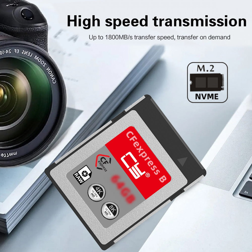 Chenyang CFexpress Type-B 256GB Memory Card CFE CFB Adapter Compatible with XS Camera 8K RAW PCIe Expansion SA-079-256G