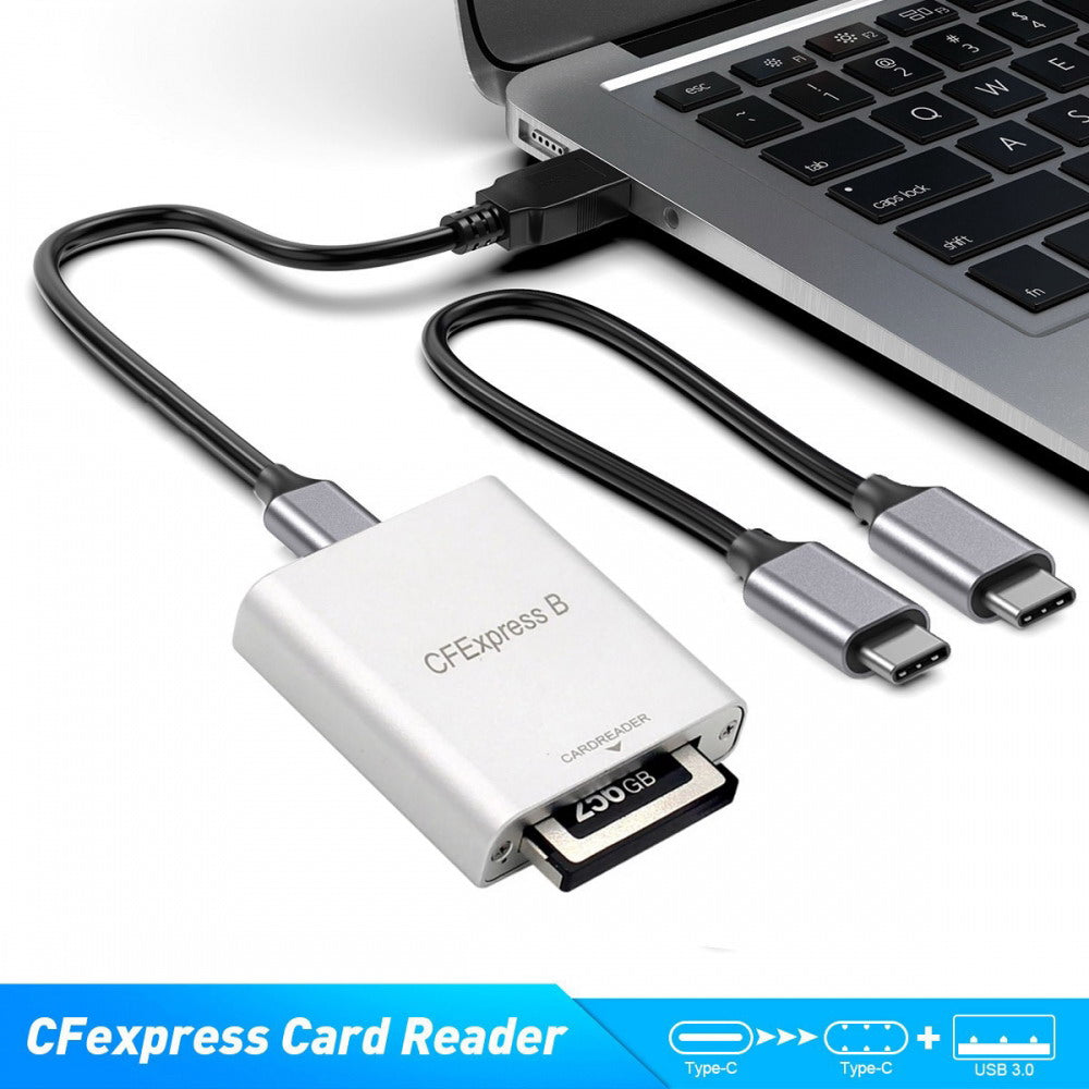 Chenyang USB3.1 Type-C USB3.0 Type-A to CF Express Extension Card Reader CFE Type-B Support R5 Z6 Z7 CFB Memory Card UC-152-CFE