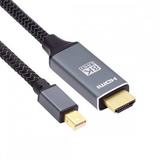 Chenyang Mini DisplayPort 1.4 Source to HDMI 2.0 Display 8K 60hz UHD 4K MINI-DP to HDMI Male Monitor Cable DP-021-8K