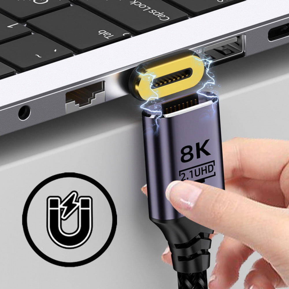 Chenyang Magnetic Connector 8K Type-A HDMI 2.1 Male to Straight Male Video Cable for Laptop HDTV HD-043