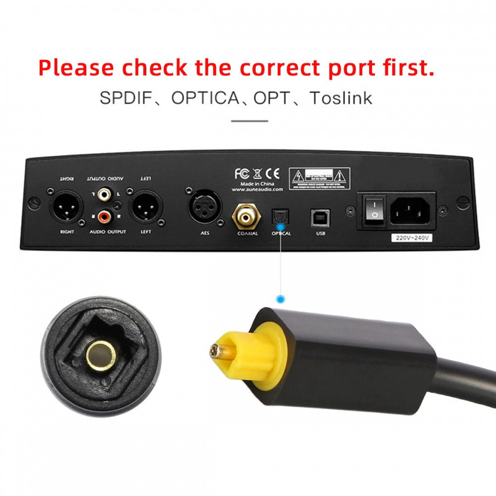 Chenyang Dual Port Toslink Digital Optical Audio Splitter Adapter Fiber Optic Audio Cable 1 In 2 Out Black CA-014