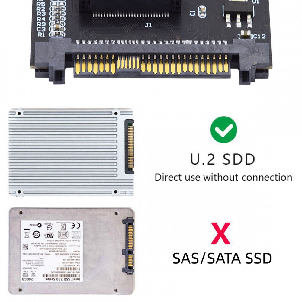 Chenyang U.2 SFF-8639 Host Adapter to NVMe Ruler 1U GEN-Z EDSFF 2C 8X Short SSD PM983 E1.L Carrier Adapter SF-072-2C