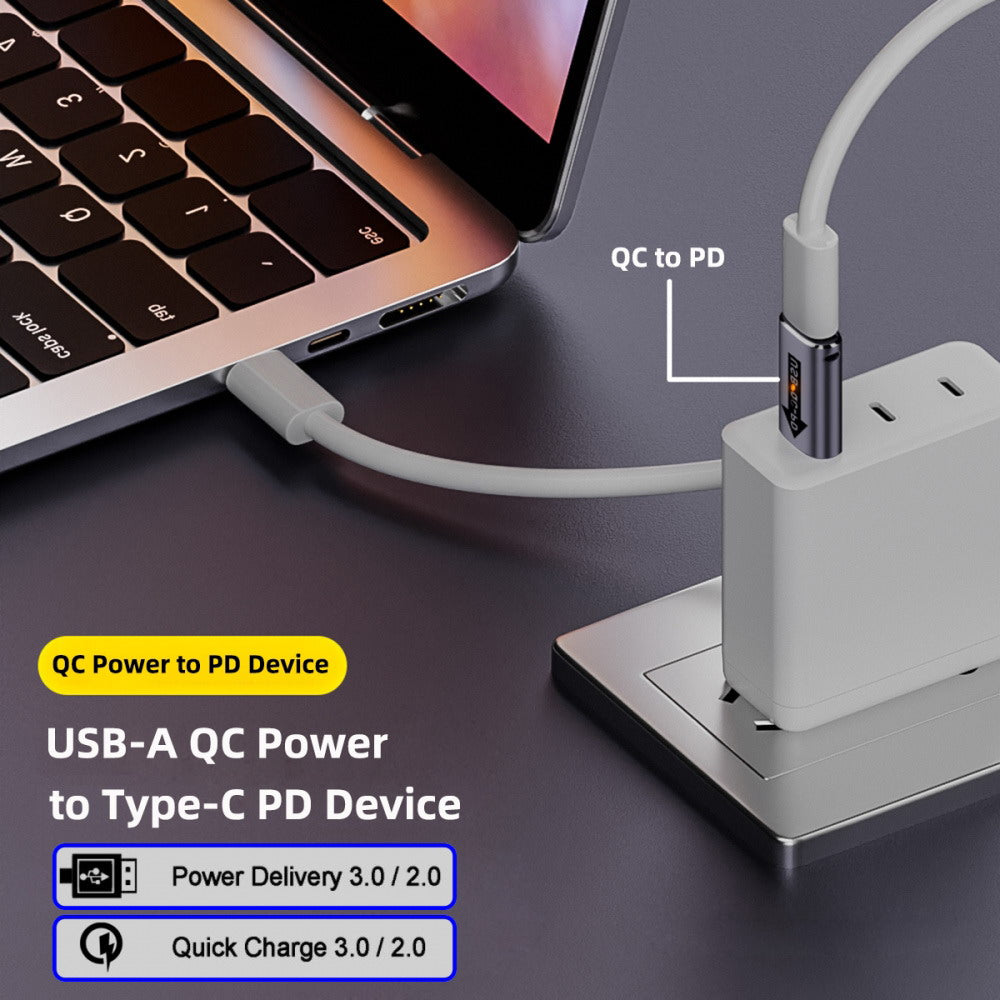 Chenyang 2pcs/lot USB 2.0 A Male QC to PD USB-C Type C Female 5Gbps Data Power Adapter for Laptop Tablet Phone UC-167-QC