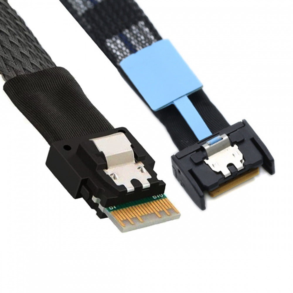 Chenyang PCI-E 5.0 Mini Cool Edge IO MCIO PCI-E 4i 38Pin Male to SFF-8654 Slimline 4X Extender Cable 50cm SF-078