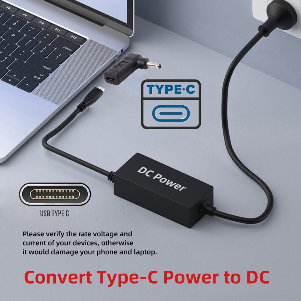 Chenyang USB 3.1 Type C USB-C to DC 19V 4.0*1.3mm Adapter PD Emulator Trigger 90 Degree Angled UC-112-4013MM