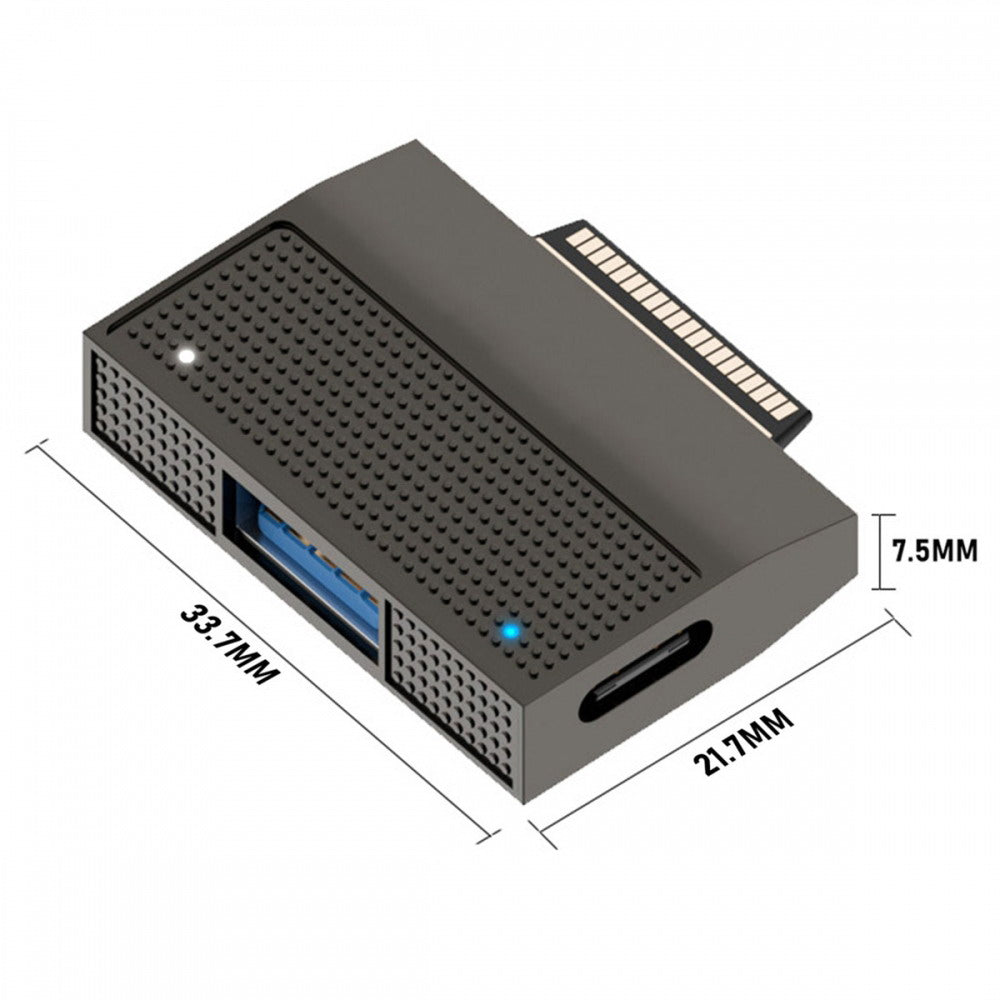 Chenyang Magnetic to USB3.1 Type-A & 15V Type-C USB-C Data Charge Adapter SF531 for Surface Pro9 Pro8 Pro7 Pro6 Pro X Go Book UC-156-SF531