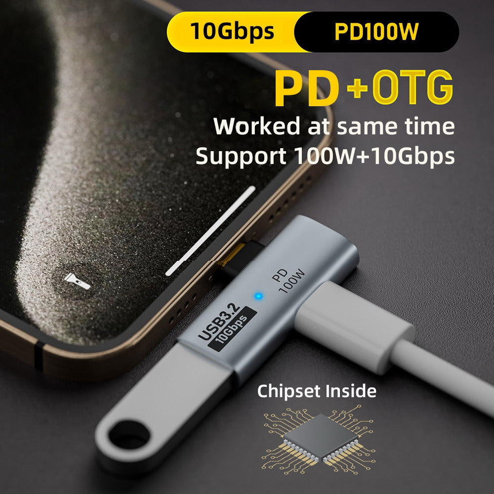 Chenyang 10Gbps USB-C Type-C to USB 3.0 Female OTG & 100W PD Power Adapter for Laptop Tablet Phone UC-035-PD