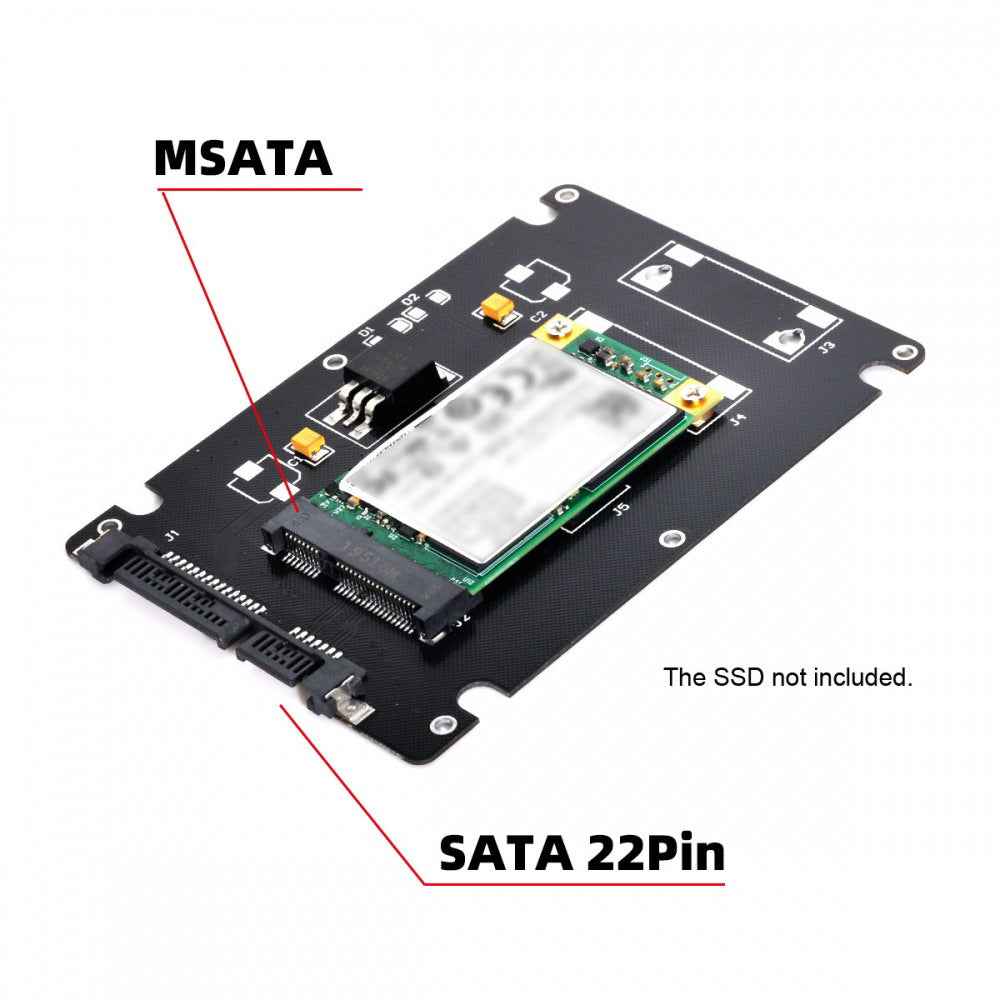 Chenyang Mini PCI-E mSATA SSD to 2.5" SATA Hard Disk Enclosure Case Converter Adapter for MSATA SSD SA-092