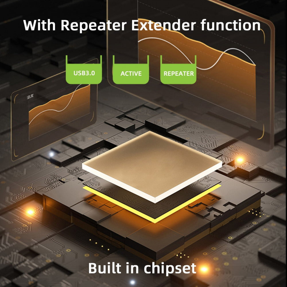 Chenyang USB 3.0 Active Repeater Adapter Type-A Female to Type-A Female Extender with Chipset for Camera Printer Computer U3-010-AFAF