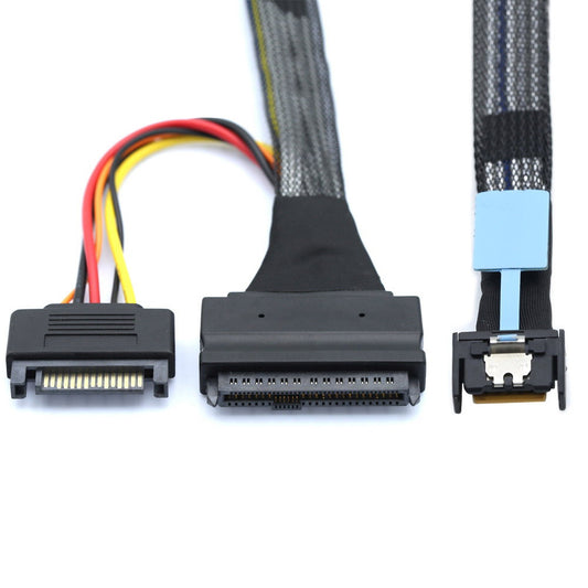 Chenyang MCIO 4x Mini Cool Edge IO to U.2 SFF-8639 NVME PCIe PCI-Express Cable for Mainboard SSD SF-081