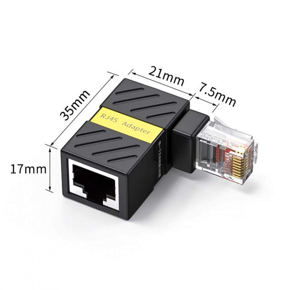 Chenyang CAT6 UTP Male to Female 360 Degree Angled Rotating Adapter RJ45 8P8C 1000Mbps for Lan Ethernet Network UT-022