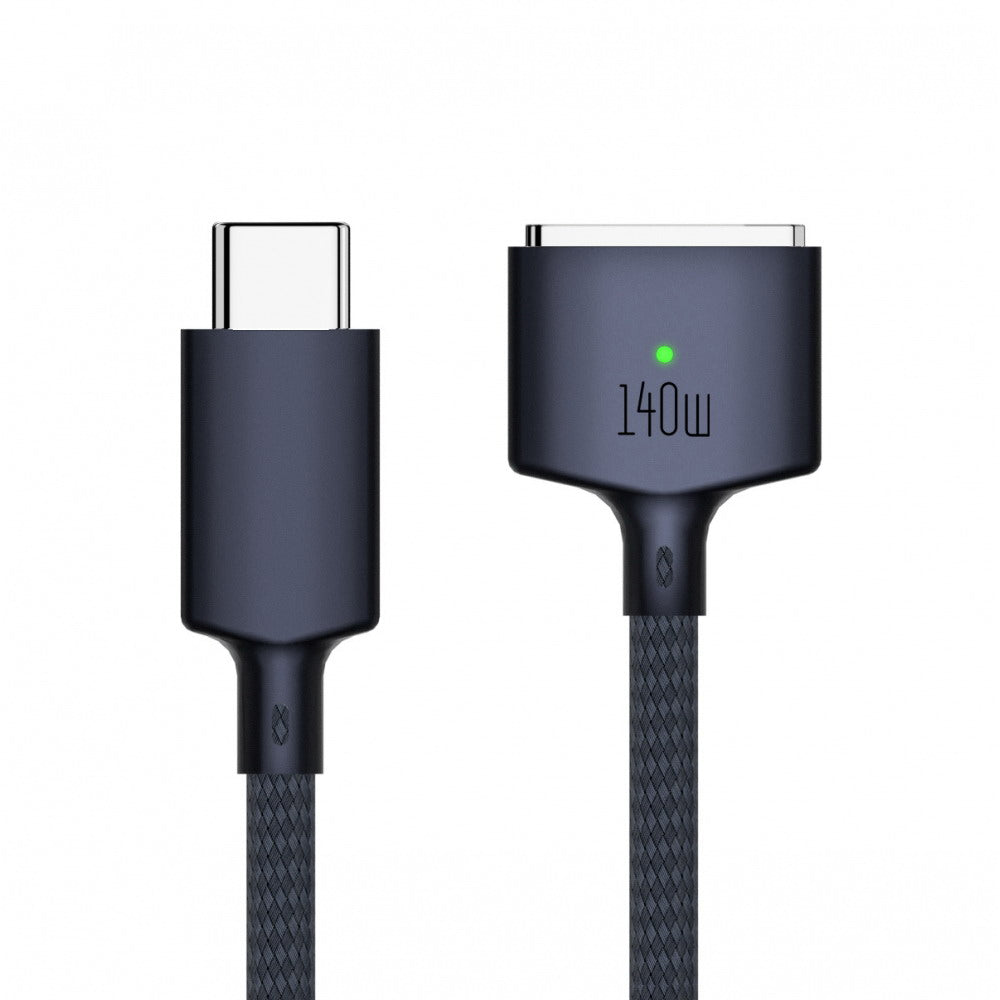 Chenyang Type C USB-C Input to Magnetic 3 Output Power 96W 100W 140W 65W PD Charge Cable for M2 M3 Mac Air Pro Blue UC-065-M2M3