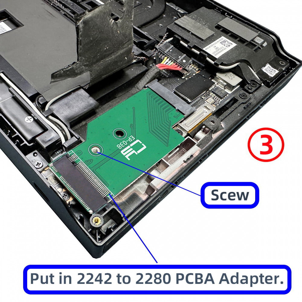 Chenyang NGFF NVME M-Key 22x42mm to 22x80mm Male to Female Extension SSD Adapter Compatible with Legion Go Game Boy EP-038