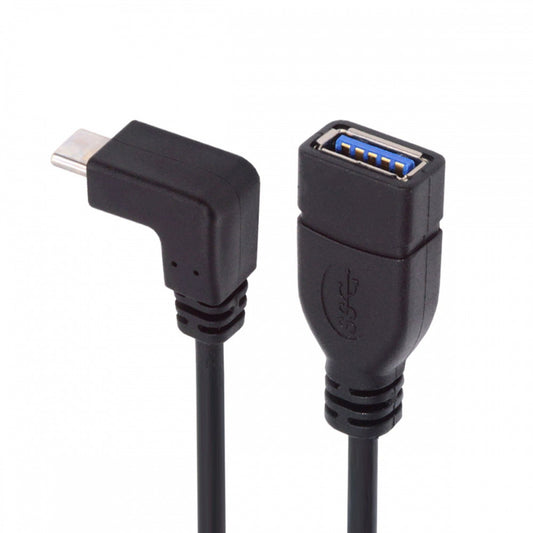 Chenyang USB-C USB 3.1 Type-C Male to USB 3.0-A Female 10Gbps OTG Data Power Cable Up Down Angled UC-200-UP