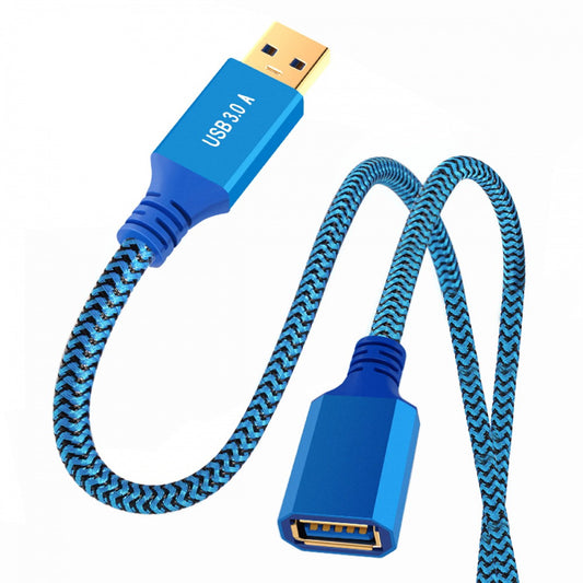 Chenyang USB 3.0 Type-A Male to USB3.0 A Female Cable Extension Blue Sleeve 5Gbps for Disk SSD Camera Data U3-085-AF