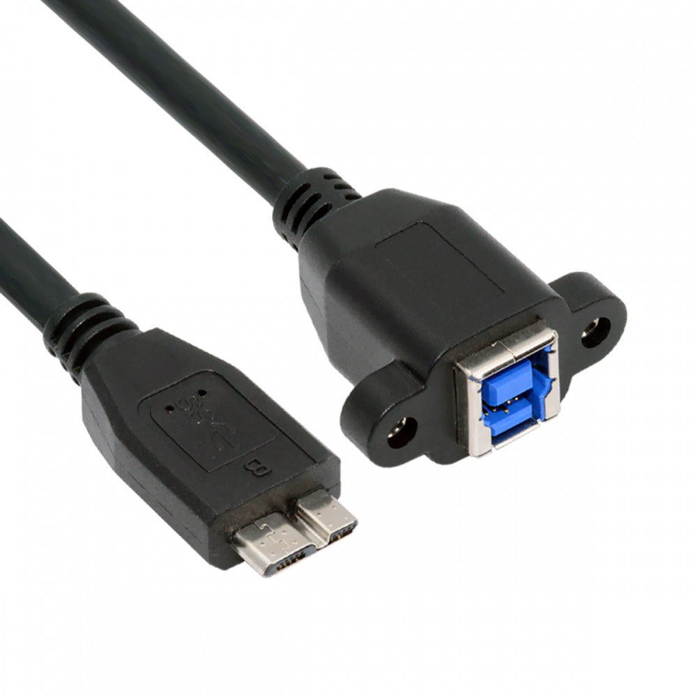 Chenyang USB 3.0 Type-B Female to USB3.0 Micro-B Male Cable Extension 5Gbps for Disk SSD Camera Data 30cm U3-087