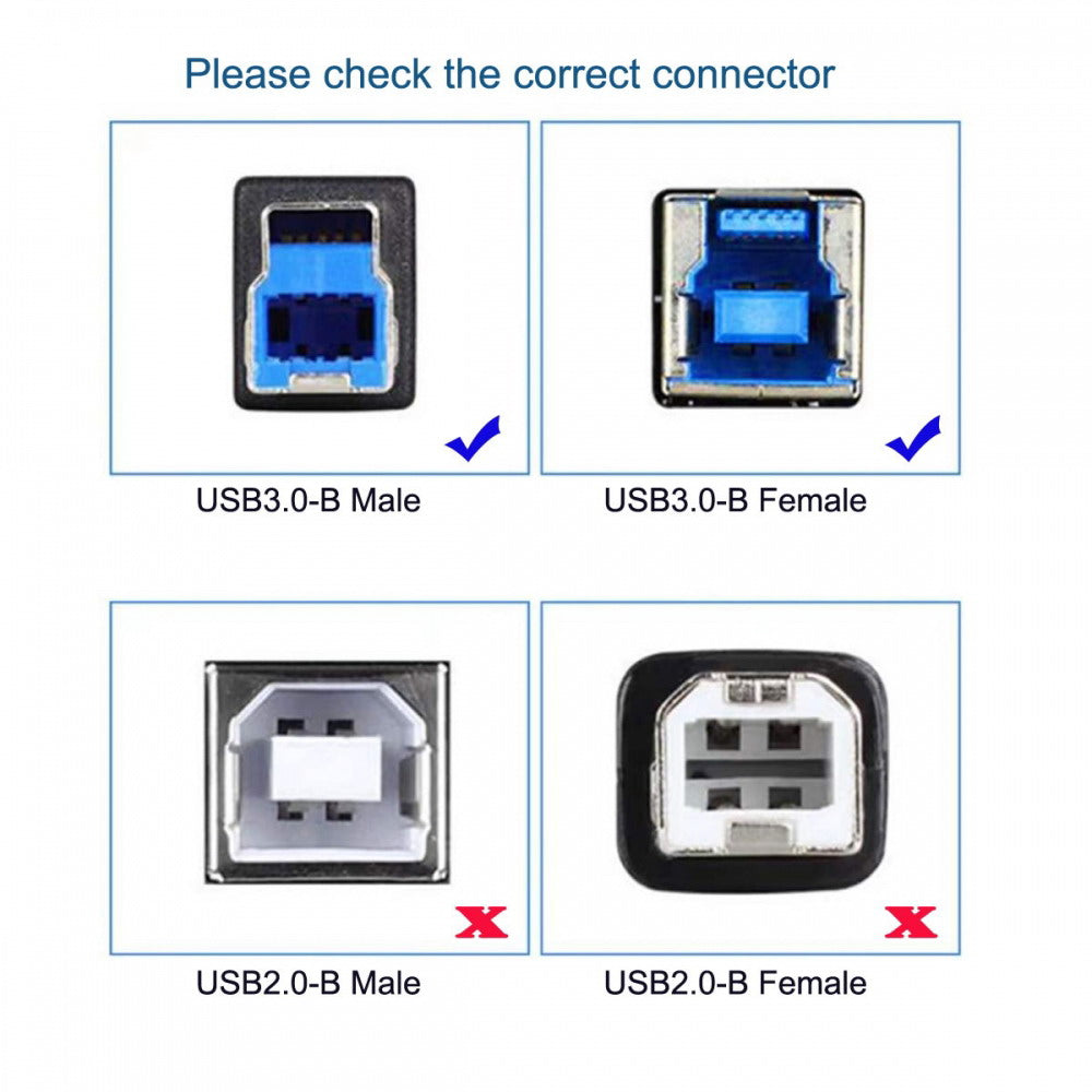 Chenyang USB 3.0 Type-B Female to USB3.0 Micro-B Male Cable Extension 5Gbps for Disk SSD Camera Data 30cm U3-087