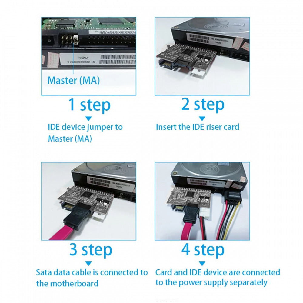 Chenyang IDE 100 133 PATA to Dual Serial SATA 7PIN Adapter Reversible Converter for Hard Disk Drive SA-101