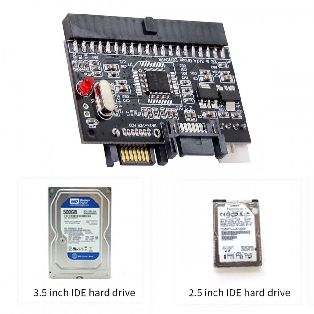 Chenyang IDE 100 133 PATA to Dual Serial SATA 7PIN Adapter Reversible Converter for Hard Disk Drive SA-101