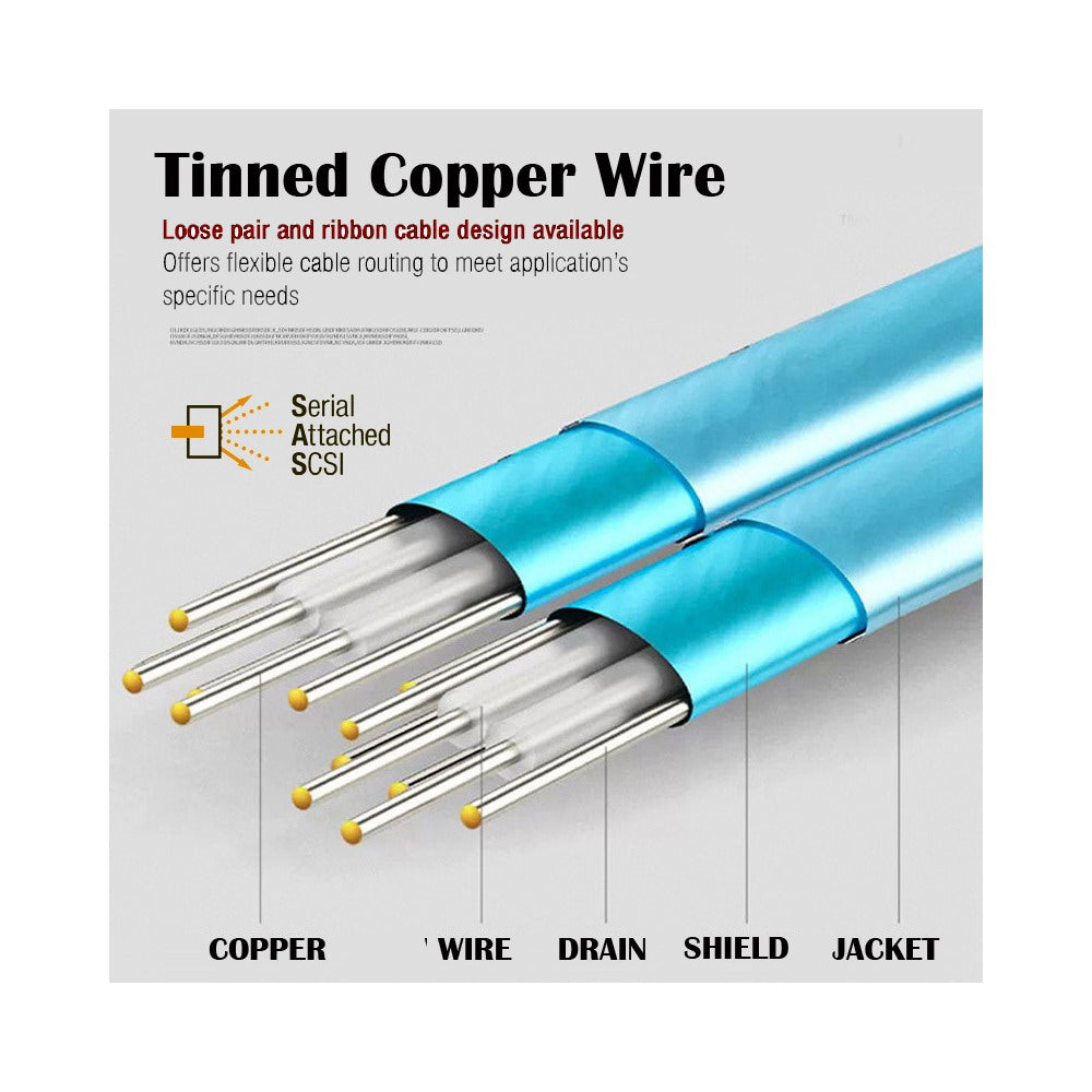 Chenyang External Mini SAS SFF-8088 Male to SFF-8088 Female Extension Cable PCBA With Low Profile Bracket SF-083-26PIN