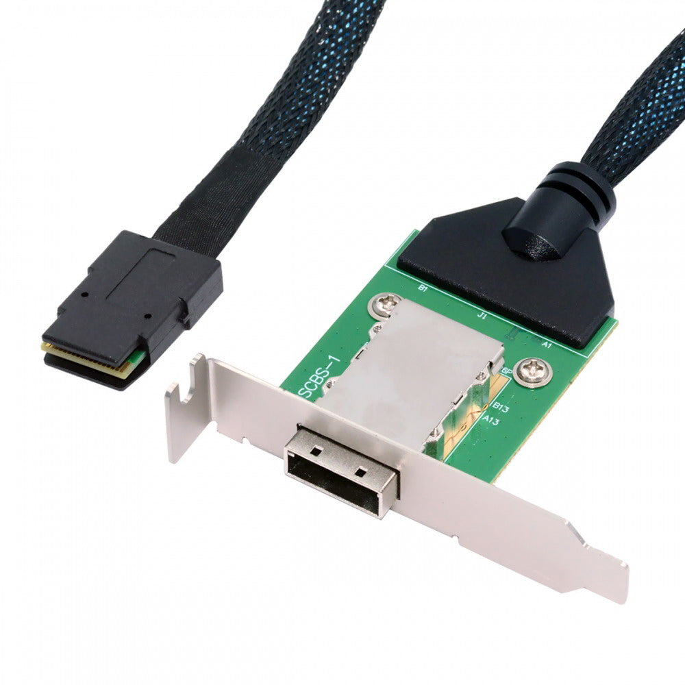 Chenyang Internal Mini SAS SFF-8087 Male to External SFF-8088 Female Extension Cable PCBA With Low Profile Bracket SF-083-36PIN