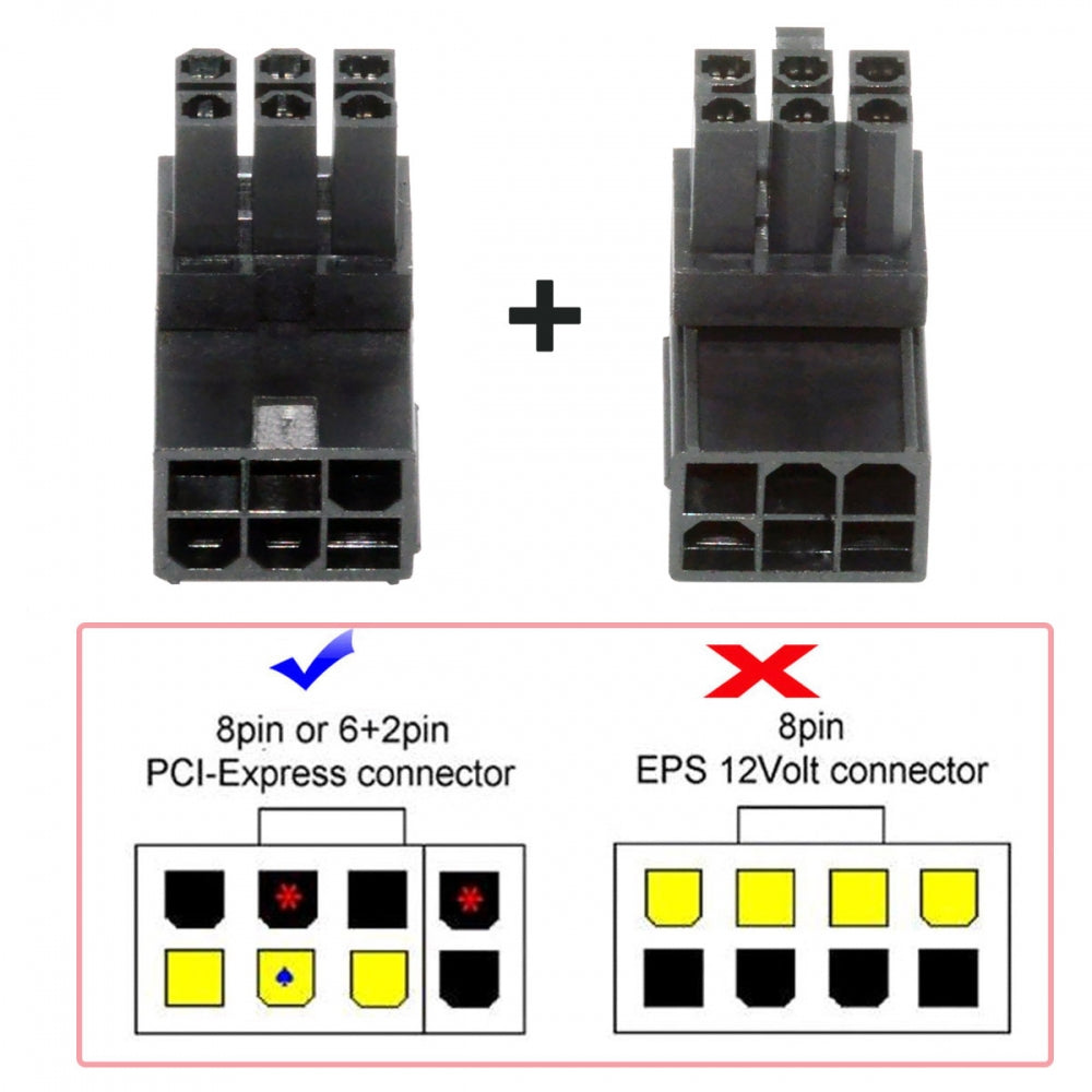 Chenyang 2pcs/lot ATX 6Pin Male to Female 90 Degree Up Down Angled Power Header Adapter for GPU Graphics Card PW-021