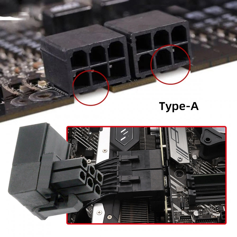 Chenyang 2pcs/lot ATX 6Pin Male to Female 90 Degree Up Down Angled Power Header Adapter for GPU Graphics Card PW-021