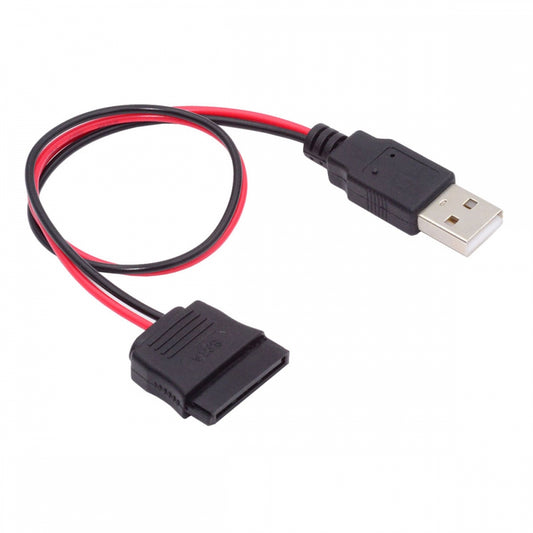 Chenyang DC 5V Single USB to SATA 15Pin Power Cable for 2.5 inch SATA HDD SSD Disk Driver 5V 2A Max U2-070-1P