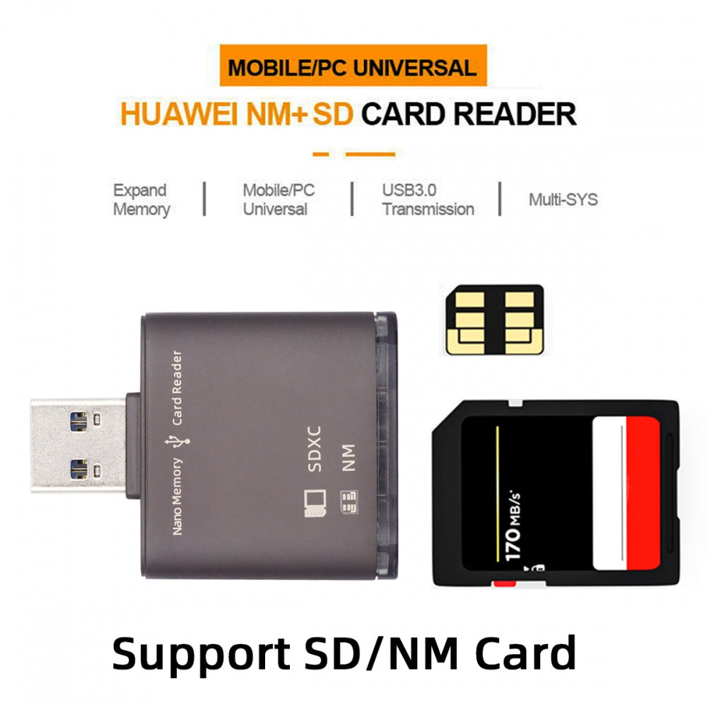 Chenyang USB 3.0 to NM Nano Memory Card & SD Card Reader Writerfor Mate Seial Phone & Camera & Laptop U3-061