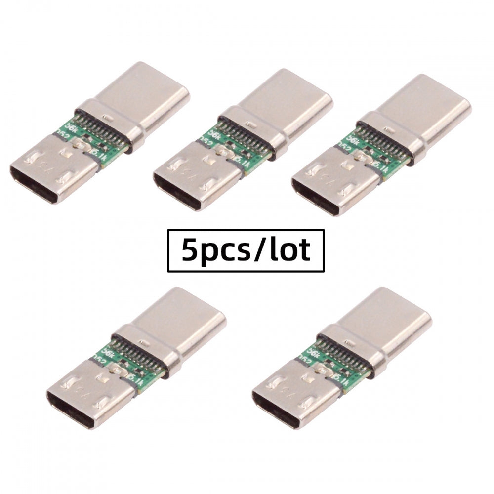 Chenyang 5pcs/lot Micro USB 2.0 5Pin Female Connector to USB Type-C Male Power Data PCBA Adapter for Tablet Phone Laptop CN-016-CM