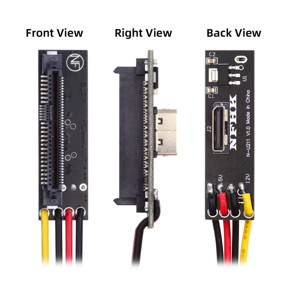 Chenyang SFF-8611 Oculink Female SFF-8612 to U.2 U.3 SFF-8639 NVME PCIe PCI-Express SSD Adapter for Mainboard SF-084-8612