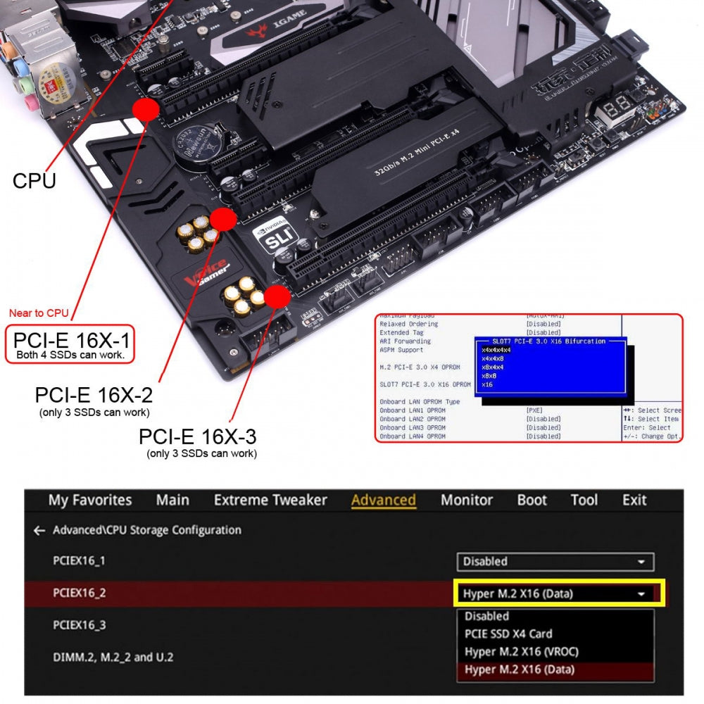 Chenyang Low Profile Dual 2x NVME M.2 SSD to PCIE Express Gen4 X8 X16 Raid Card VROC Raid0 Hyper Adapter SA-012-LP