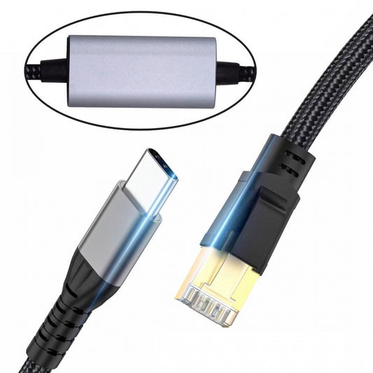 Chenyang USB-C to Ethernet Cable USB Type-C to RJ45 Male Cord Directly Connected 1000Mbps Gigabit LAN Network Compatible with Thunderbolt3 UT-024-TC