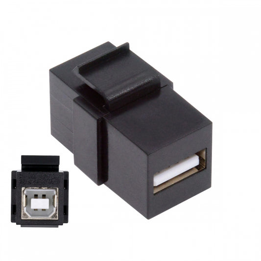 Chenyang USB2.0 A Female to Type-B Female Extension Keystone Jack Coupler Adapter for Wall Plate Panel USB Cable U2-078-AFBF