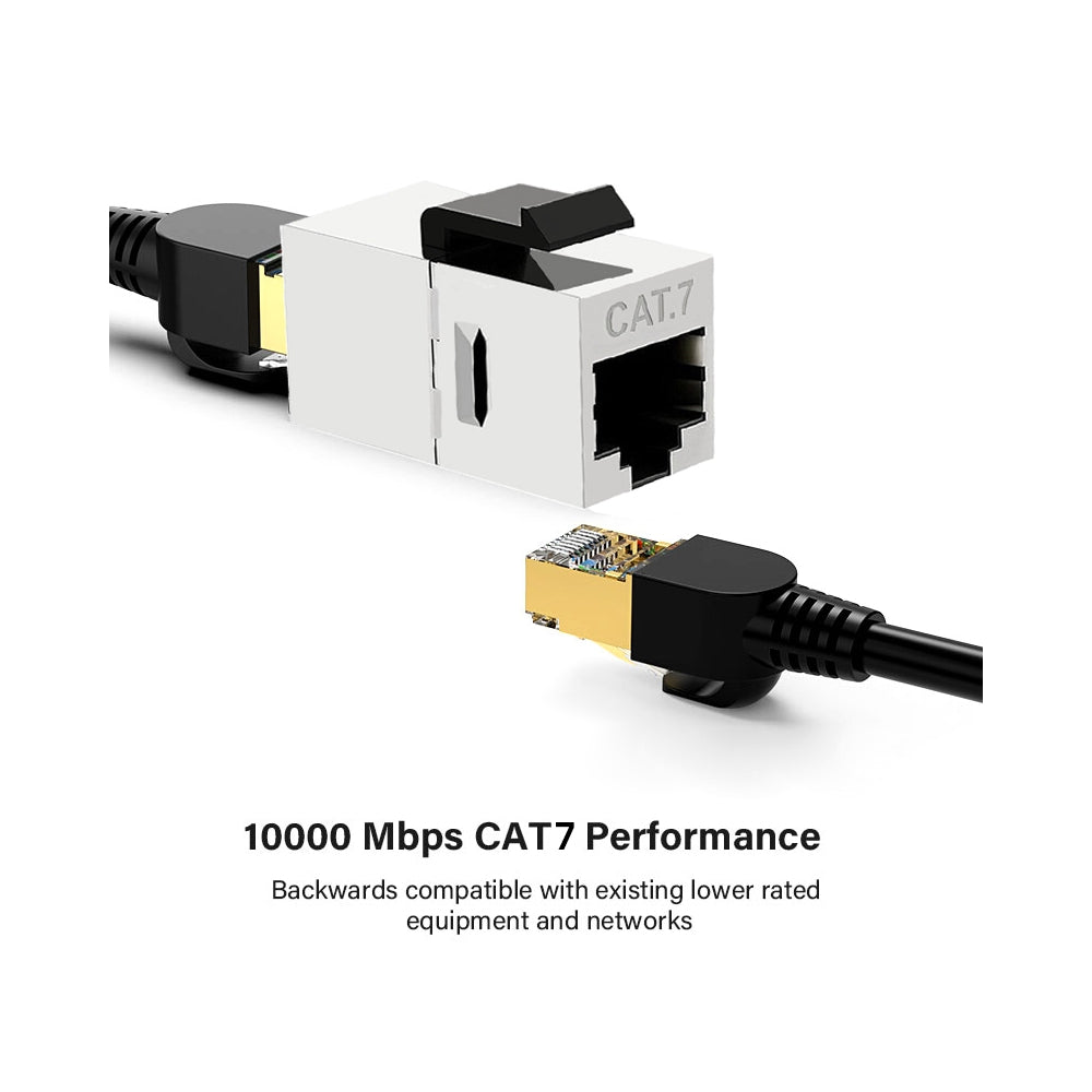 Chenyang 10-Gigabit UTP CAT7 Keystone Coupler RJ45 Female to Female Shield 8P8C UTP STP Keystone Inline Coupler UT-007-CAT7