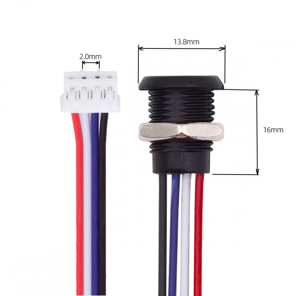 Chenyang 5pcs/set DIY OEM Type C Female Socket to 4Pin Header Cable Pitch=2.0mm Panel Mount Type DC 5V Power Data CN-015-4P