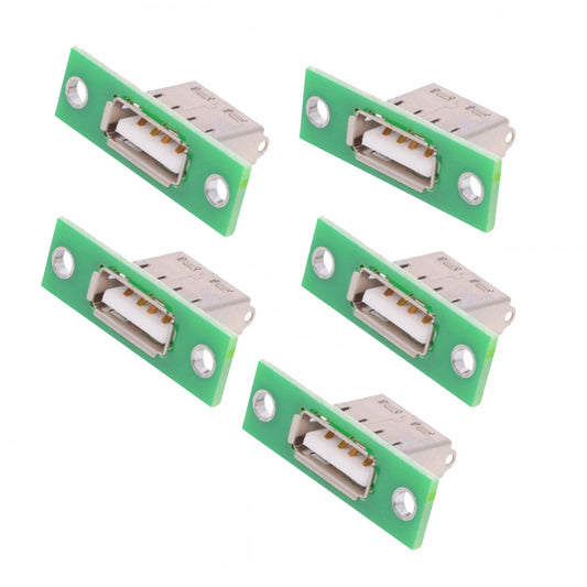 Chenyang 5pcs/set DIY OEM USB Type-A Female Socket Connector with Panel Mount Solder Type CN-014-AF