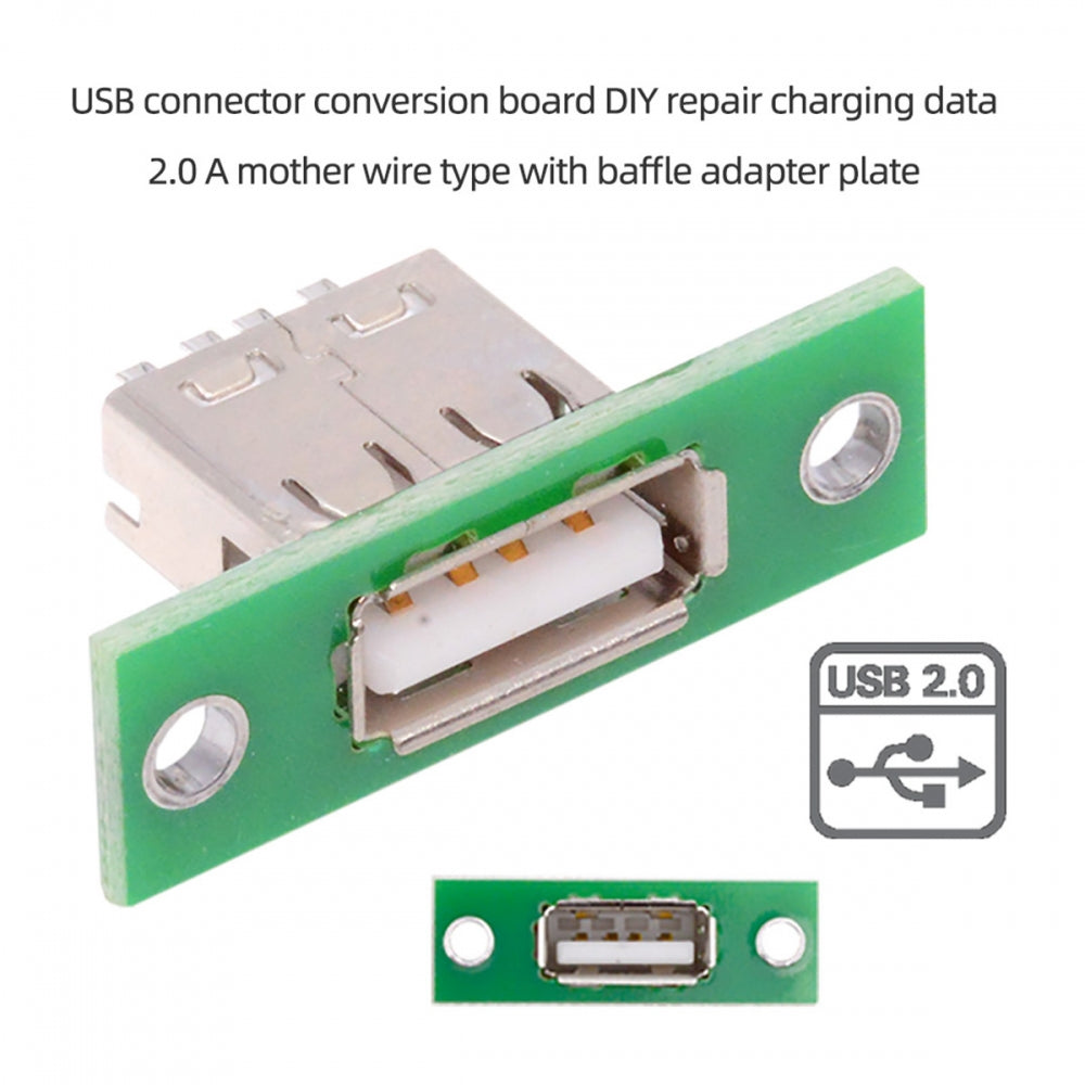 Chenyang 5pcs/set DIY OEM USB Type-A Female Socket Connector with Panel Mount Solder Type CN-014-AF